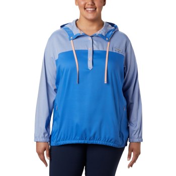 Columbia Tamiami Plus Size, Sudaderas Con Capucha Azules Coral Claro Para Mujer | 394562-WPV